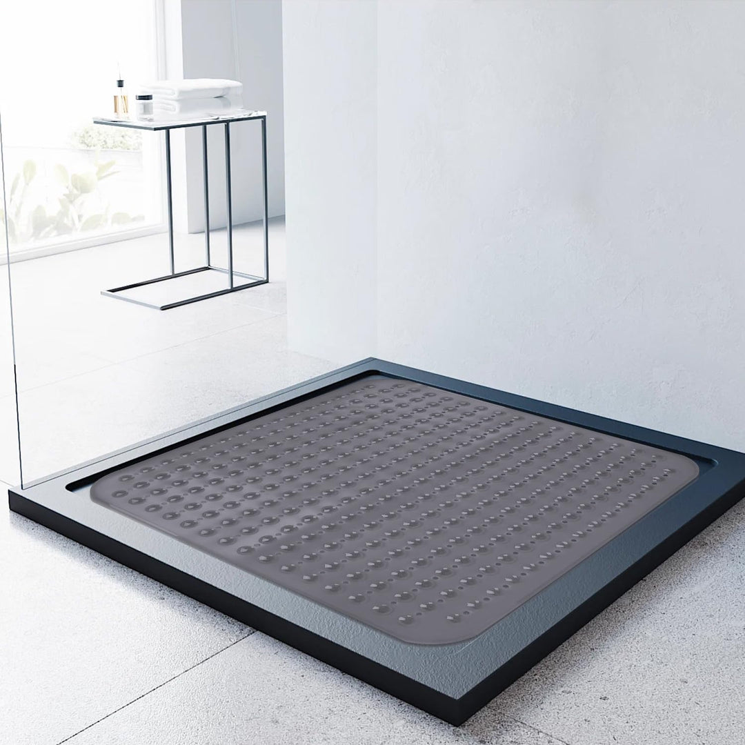 Lurowo Duschmatte rutschfest 80 * 80cm Duscheinlage, Antirutschmatte mit Saugnäpfe für Dusche oder B