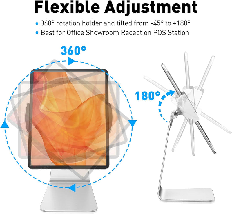 AboveTEK Tablet Ständer Verstellbare Tablet Halterung iPad Ständer Aluminium Stand für iPad 7-12.9 Z