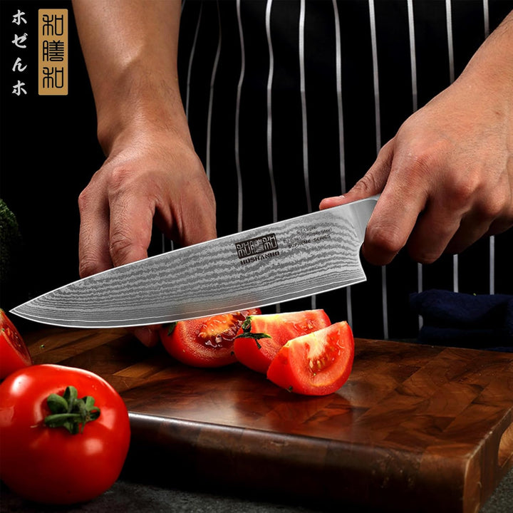 HOSHANHO Damastmesser Küchenmesser 20cm, 67 Schichten Damaststahl Kochmesser, Extra Scharfes Japanis