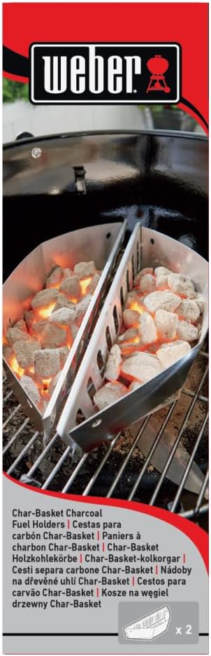 Weber Kohlekörbe für alle Holzkohlegrills in Kettle Form, stabil& robust, ermöglicht leicht direktes