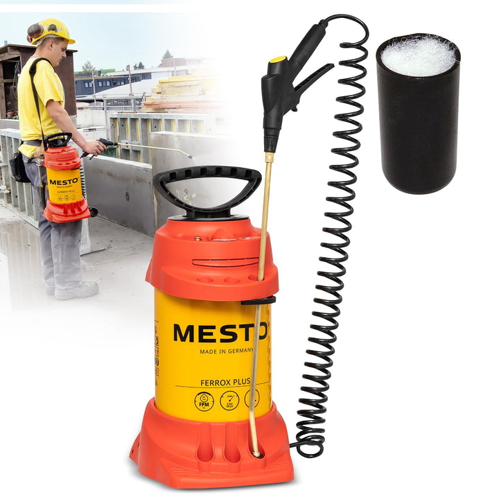 MESTO FERROX Plus 6 Hochdrucksprühgerät 6L Set inkl. MESTO Köcher | Drucksprüher 6 Bar | Schalölspri