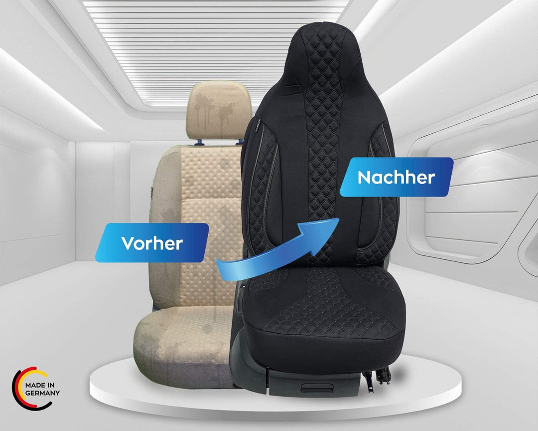 BREMER SITZBEZÜGE Mass Piloten Auto Schonbezüge kompatibel mit Ford Transit 7 Fahrer &amp; Beifahrer ab