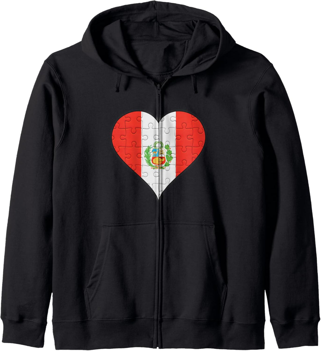 Peru Peruanische Flagge Herz Kapuzenjacke
