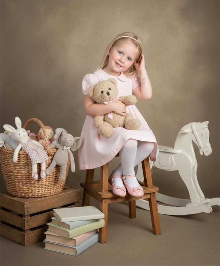 Kate 1,5x2,2m Foto Hintergrund Hellbraun Fotohintergrund Mikrofaser Foto Kulisse für Fotografie Vers