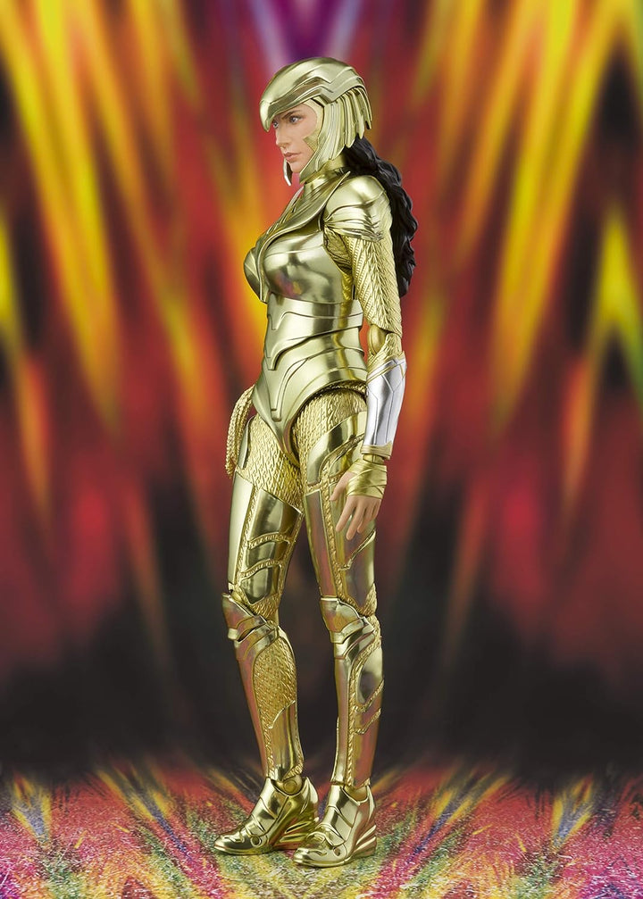 BANDAI - Wonder Woman 1984 - sh figuarts - Wonder Woman golden Armor 16 cm, BAS60499, Mehrfarbig, On
