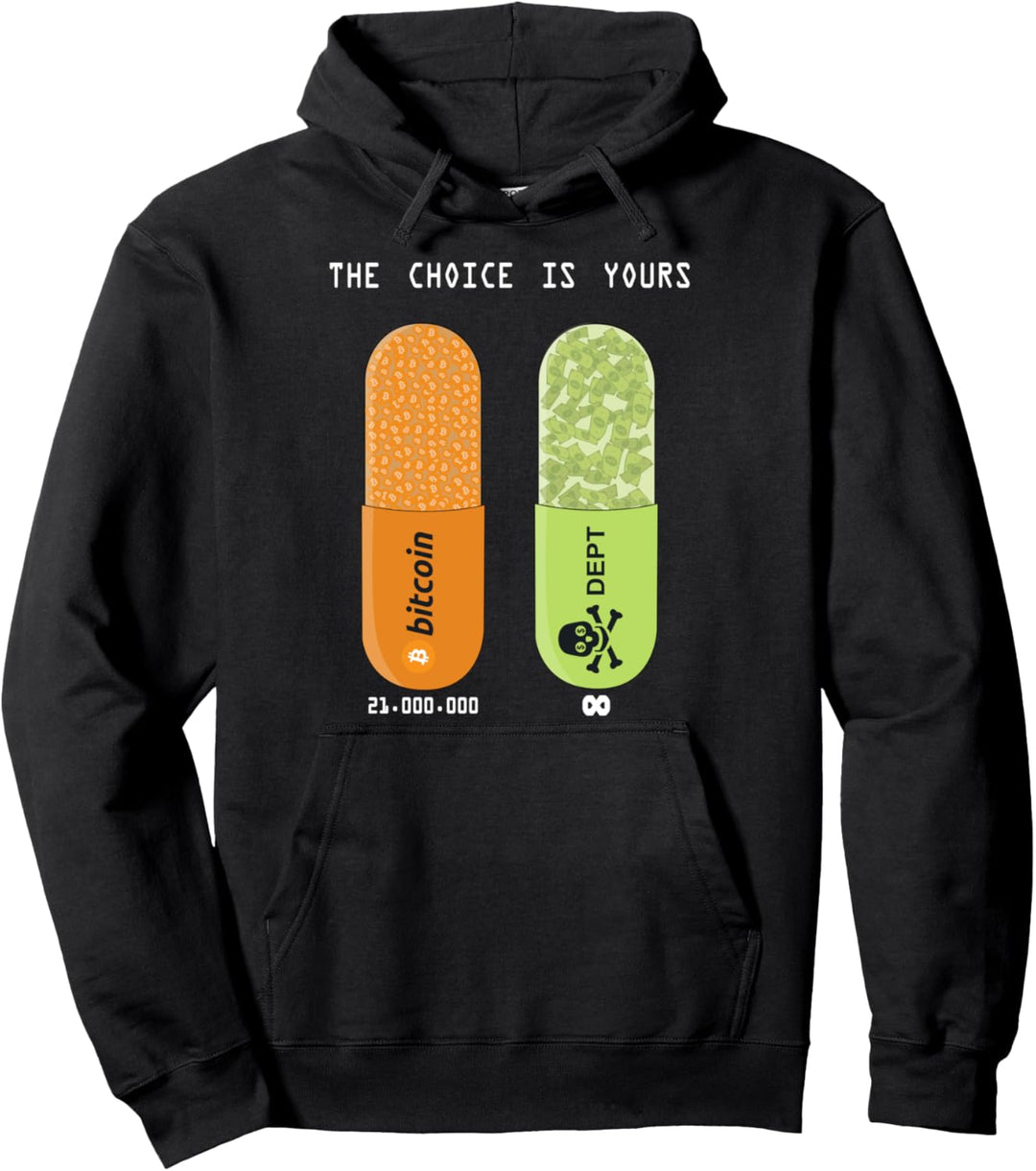 Bitcoin Pill vs. USD Pill - Bitcoin Pullover Hoodie