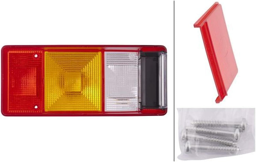 HELLA - Heckleuchte - Glühlampe - 12V - Anbau - Lichtscheibenfarbe: rot - Stecker: Flachstecker - re