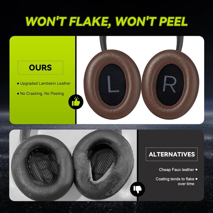 Aurivor Echte Leder Ersatz-Ohrpolster für Bose Noise Cancelling 700 (NC-700) Kopfhörer, Premium NC70