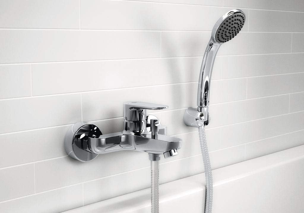 Ideal Standard BC706AA Wannenarmatur Cerafine O mit Aufsatz, chrom Hebel, Hebel