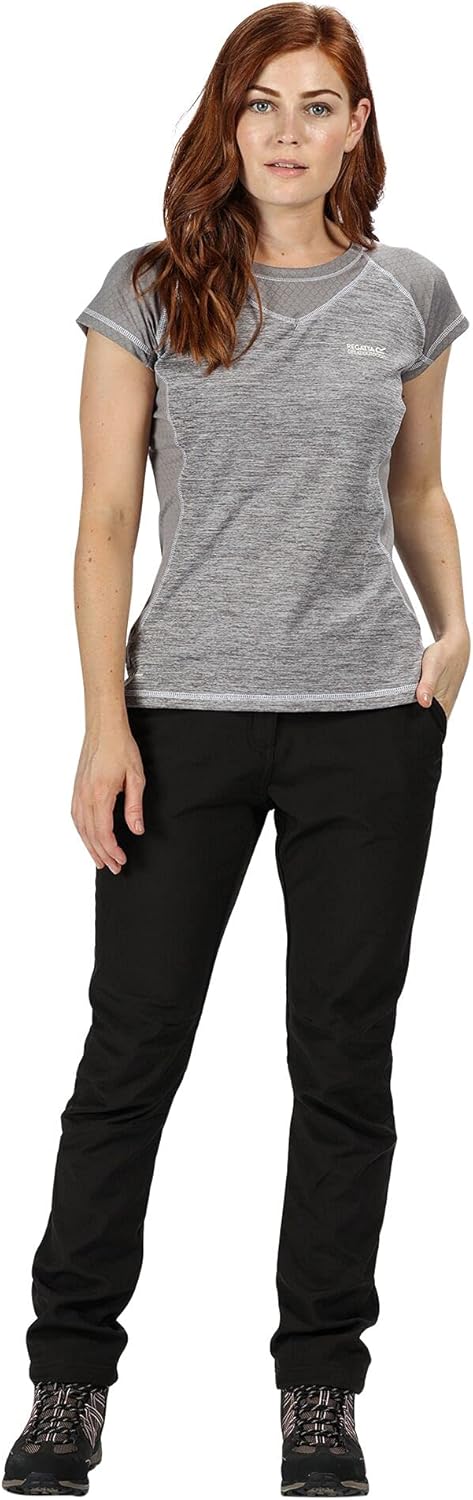 Regatta Fenton Damen Softshell-Wanderhose, Marineblau 36 Schwarz, 36 Schwarz