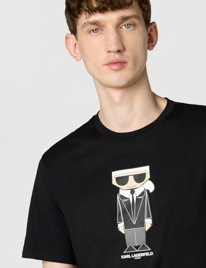 Karl Lagerfeld Paris Herren Kocktail Karl T-Shirt, Schwarz, Mittel, M Schwarz