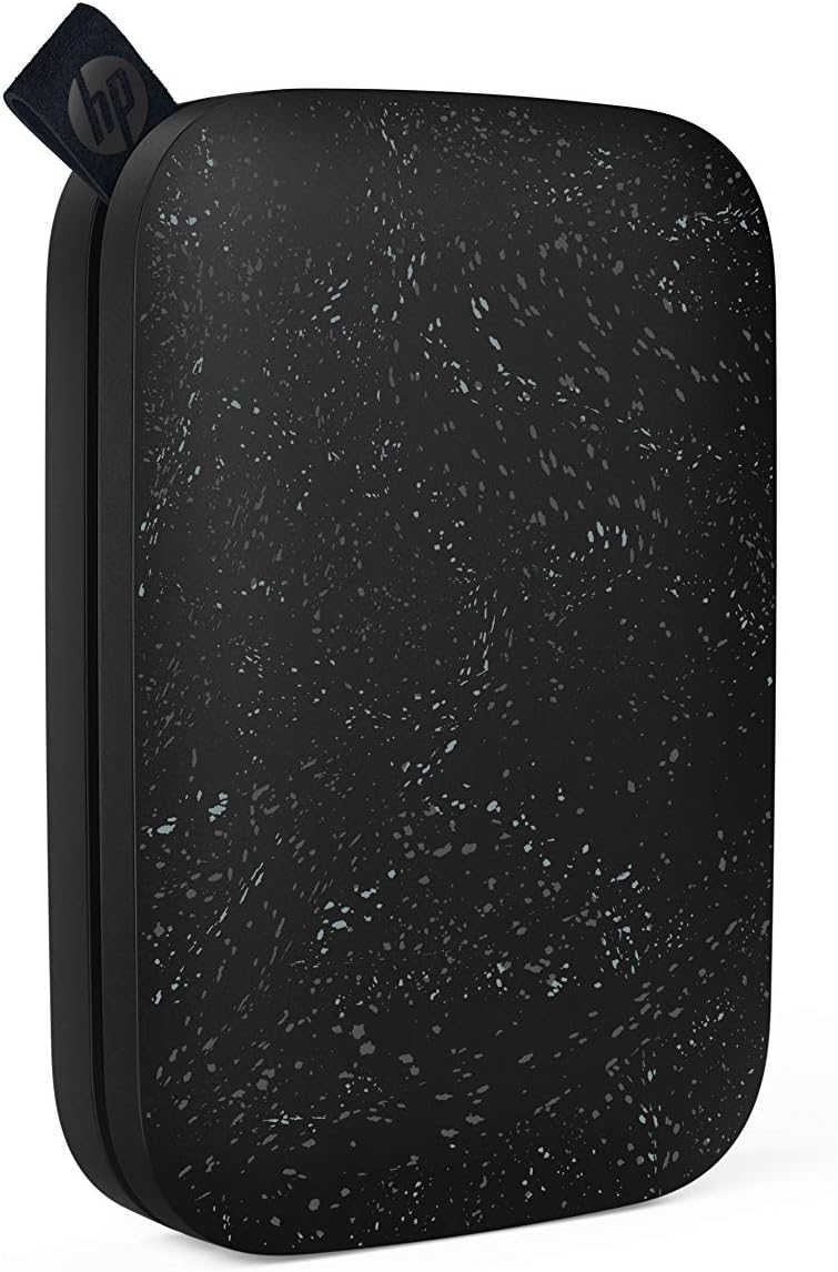 HP Sprocket Mobiler Fotodrucker (Drucken ohne Tinte, Bluetooth, 5 x 7,6 cm Ausdrucke) Noir