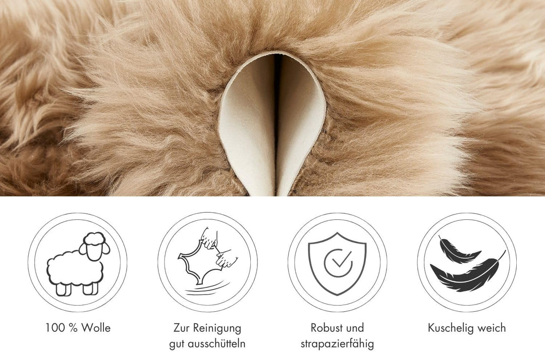-LUXOR- living Lammfell Schaffell Echt, Fellteppich, Fell für Stühle, Lammfell Kinderwagen, Bettvorl