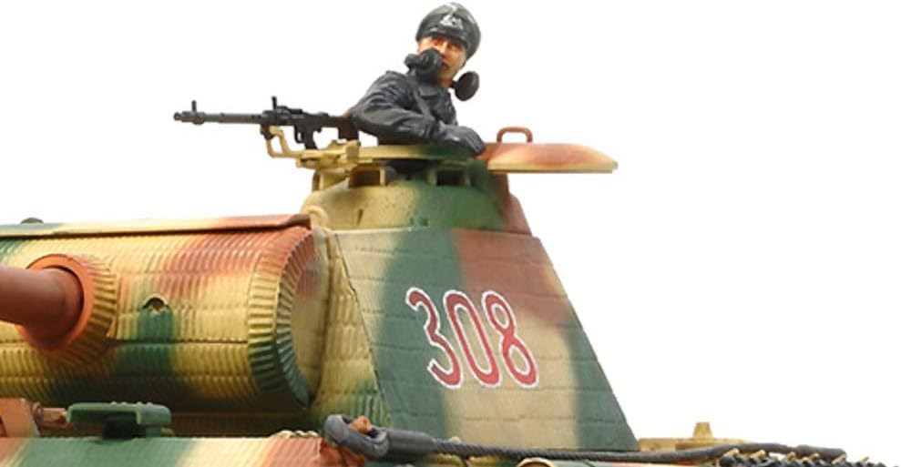 TAMIYA 30055 1:35 Dt. Panther G Frühe (Motor), originalgetreue Nachbildung, Plastik Bausatz, Basteln
