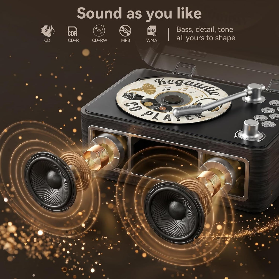 CD Player Tragbar Bluetooth: Kegaudio Radio mit CD-Player Tragbarer mit Lautsprecher Fernbedienung U