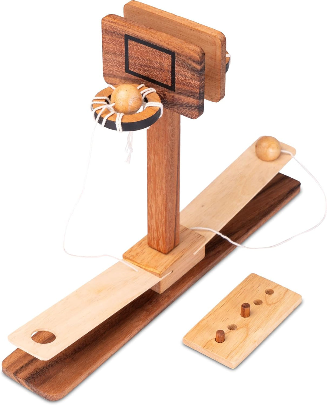 LOGOPLAY Basketball für 2 Spieler- Geschicklichkeitsspiel aus Holz - Montessori, 2 Spieler