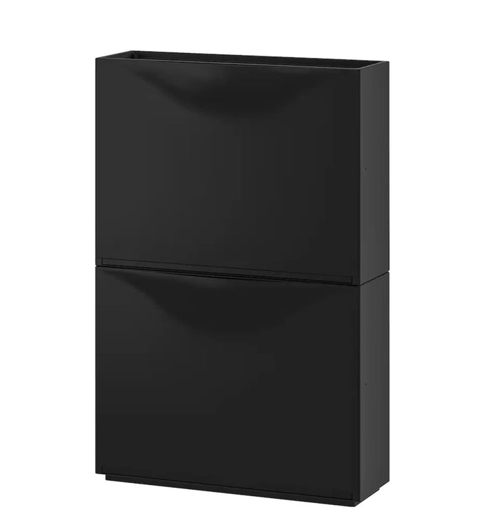 IKEA Trones Schuhregal / Aufbewahrungsbox, 50,8 x 18,8 x 38,5 cm, Schwarz, 45,7 x 132 x 99 cm, 2 Stü