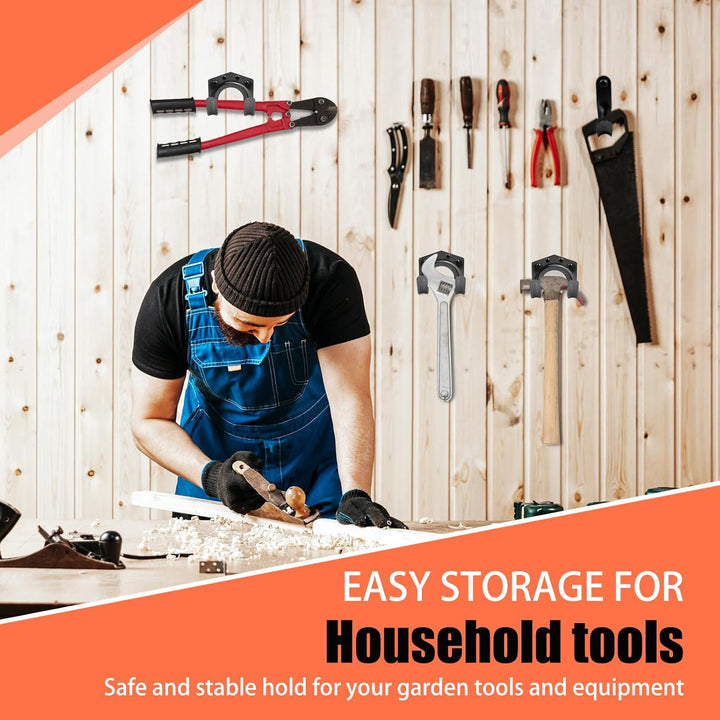18 Stk Gartengerätehalter Haken, Einzelhaken/Doppelhaken Gerätehalter für Garage, Garten, Fahrradsch