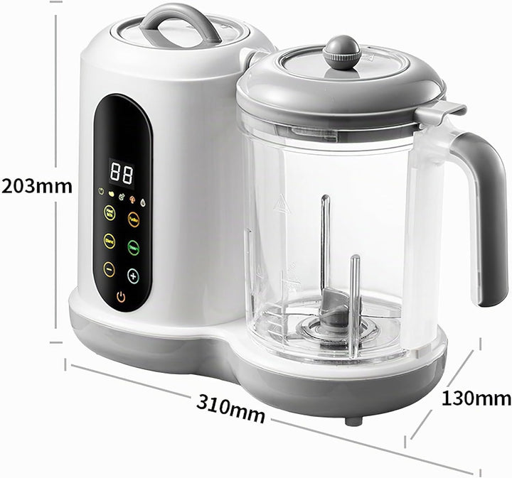 4-in-1 Babybrei Zubereiter &amp; Dampfgarer Mixer Baby, 400ml Baby Küchenmaschine mit Touchscreen, Autom
