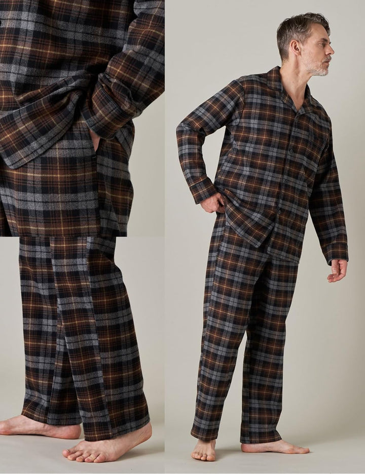LAPASA Herren Pyjama-Set Schlafanzugset (Extra Warm Flecce Set M129, Wärmer Flanell Set M95, Warm Fl
