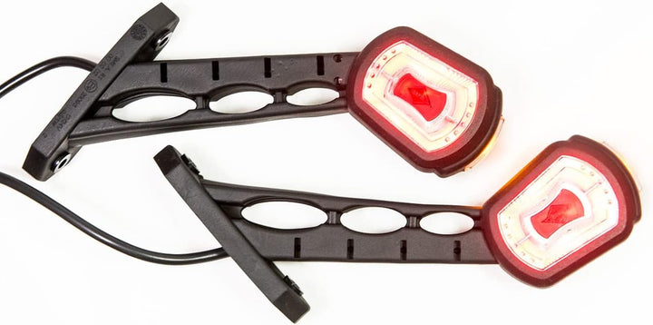 2 x LED Gummi Begrenzungsleuchte Seitenleuchte 12V 24V mit E-Prüfzeichen Positionsleuchte Auto LKW P