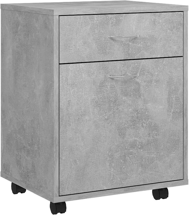 Rollschrank Rollcontainer Schubladenschrank Aktenschrank Holzschrank Aufbewahrungsschrank mit 1 Tür