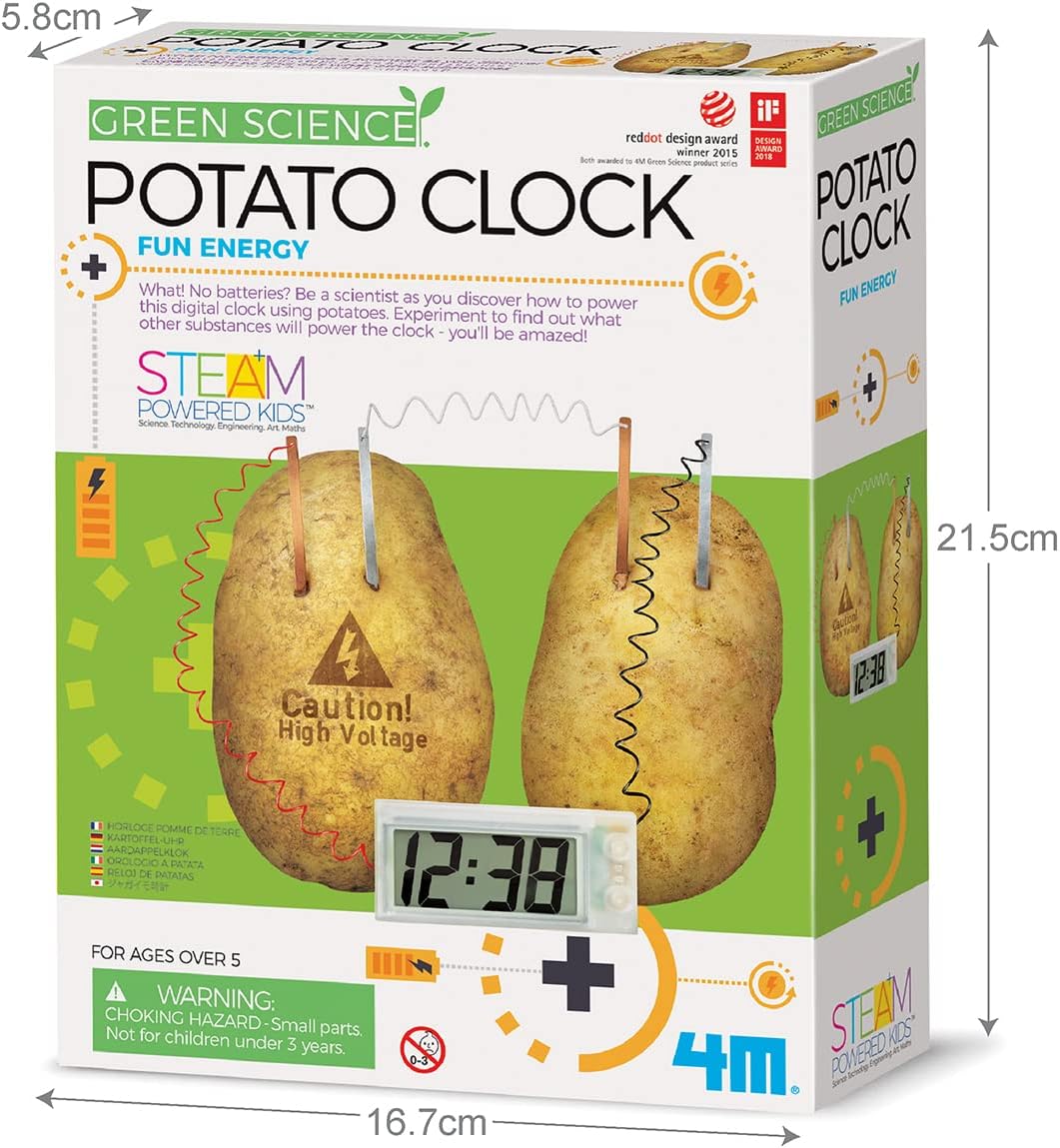4M Green Science Potato Clock, Potato Clock