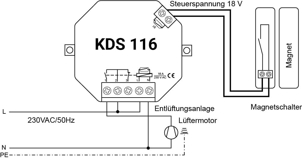 Schabus Kabel-Dunstabzugsteuerung KDS 116 ohne Dibt-Zulassung Zubehör für Dunstabzugshauben 40447640