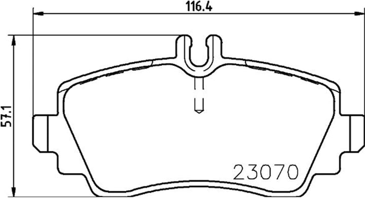 HELLA PAGID 8DB 355 018-311 Bremsbelagsatz - T5110 - Dicke/Stärke: 16.5mm - Bremssystem: Lucas - für