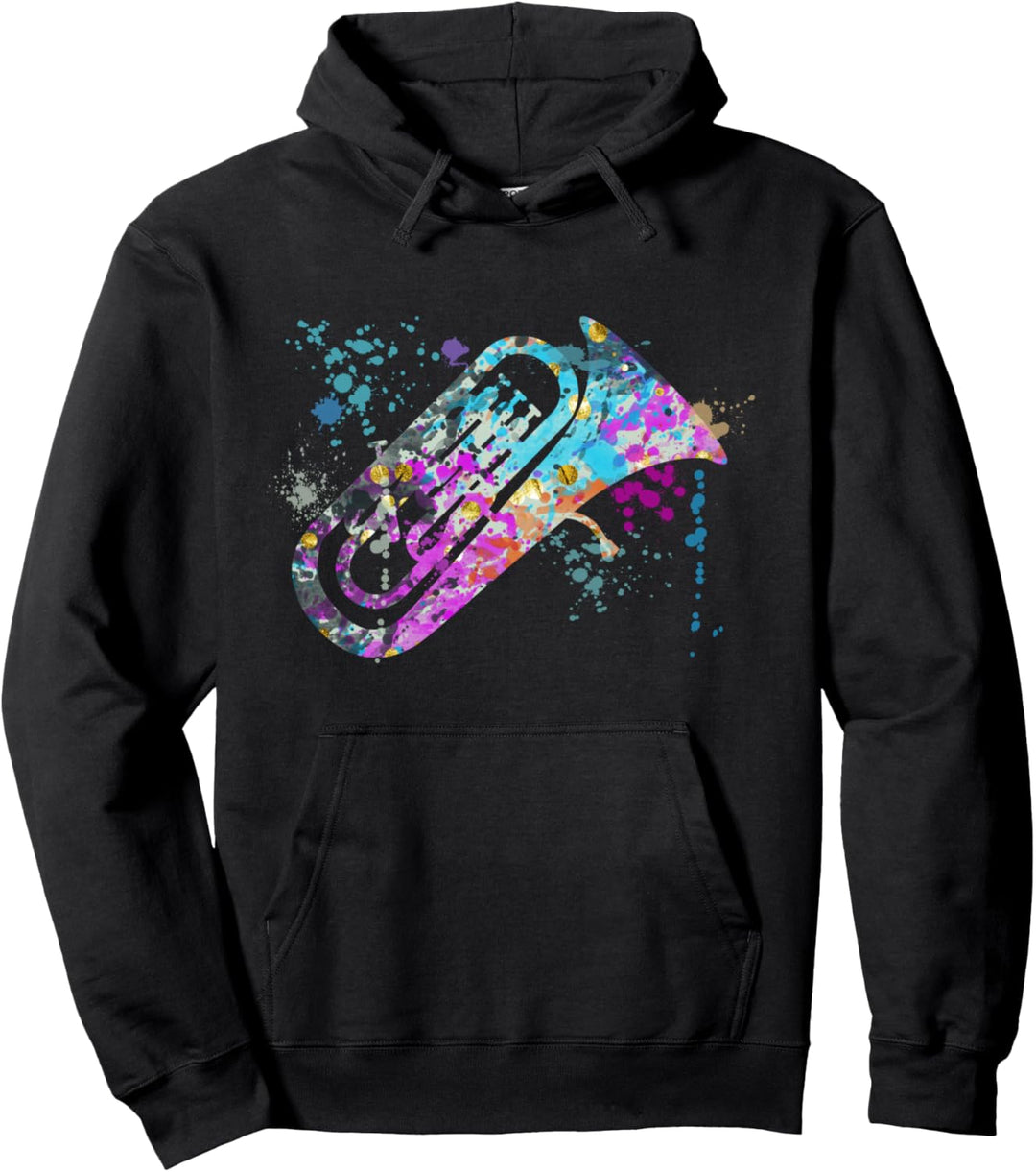 Euphonium Instrument Silhouette Euphoniums Pullover Hoodie
