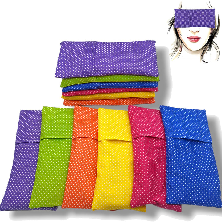 Augenkissen yoga "Pack 12 colors" (12 Füllung, 12 waschbare Bezüge) | Lavendel Samen und Reis | Yoga