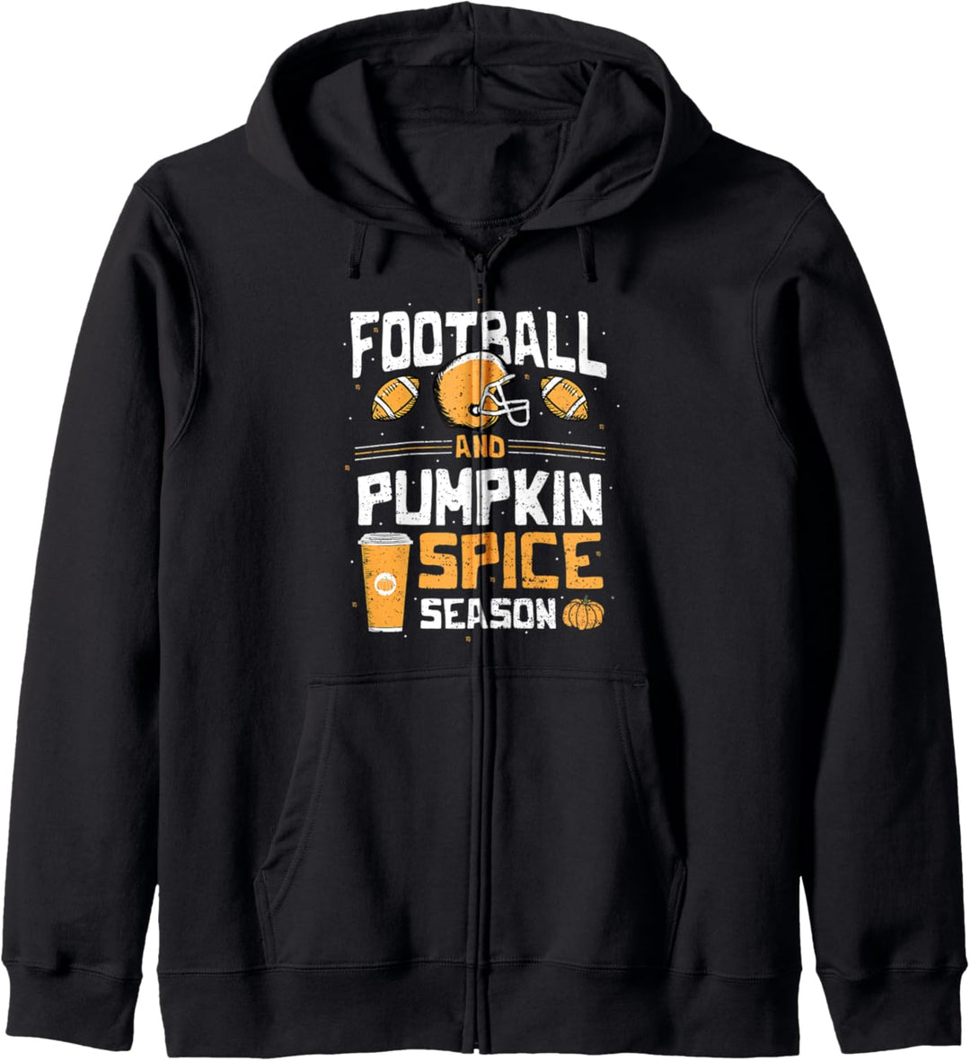 Football And Pumpkin Spice Season - Kürbis Kapuzenjacke