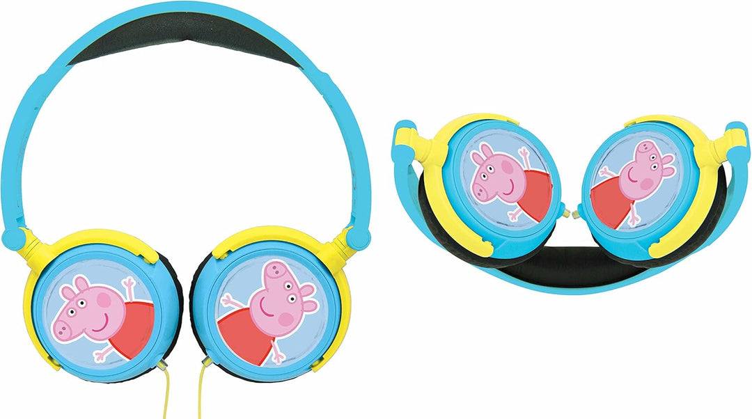 Lexibook, Peppa Pig, Stereo-Kopfhörer, kindersichere Lautstärke, klappbar und einstellbar, blau/grün