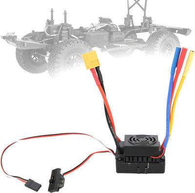 60A RC ESC, Wasserdichter Bürstenloser ESC-Elektrodrehzahlregler für SCX10 1/10 RC-Automodell(XT60)