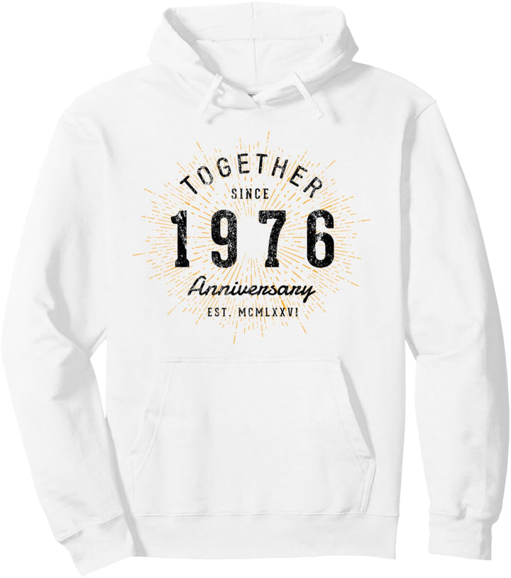 Zusammen seit 1976 Jahrestag Pullover Hoodie