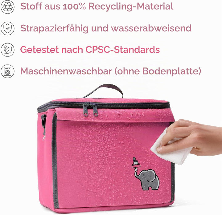Baustein-Tasche mit ausklappbarer Bauplatte passend für grosse Bausteine vieler Marken I Grösse XL (