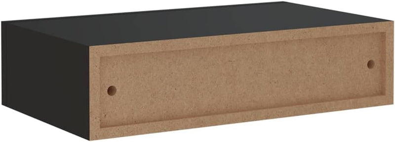 MNISDFL Wanddeko Wohnzimmer Badregal Schweberegal Wand-Schubladenregale 2 STK. Schwarz 40x23,5x10 cm