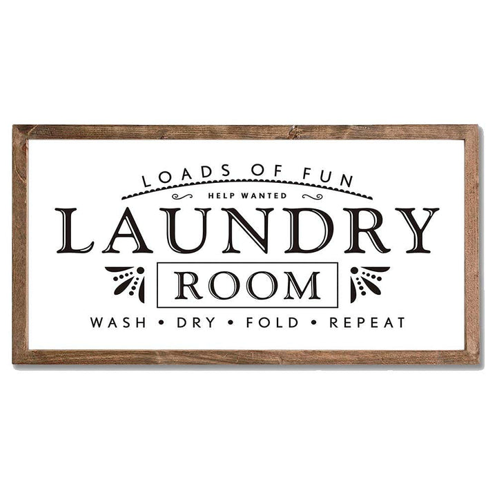 MACVAD Wäscheschilder für Heimdekoration, viel Spass, Waschküche, Holzschild