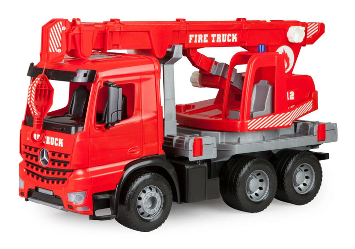Lena 02175 Mercedes-Benz Giga Trucks Feuerwehr Kranwagen Arocs, Starke Riesen Feuerwehrkran rot, mit