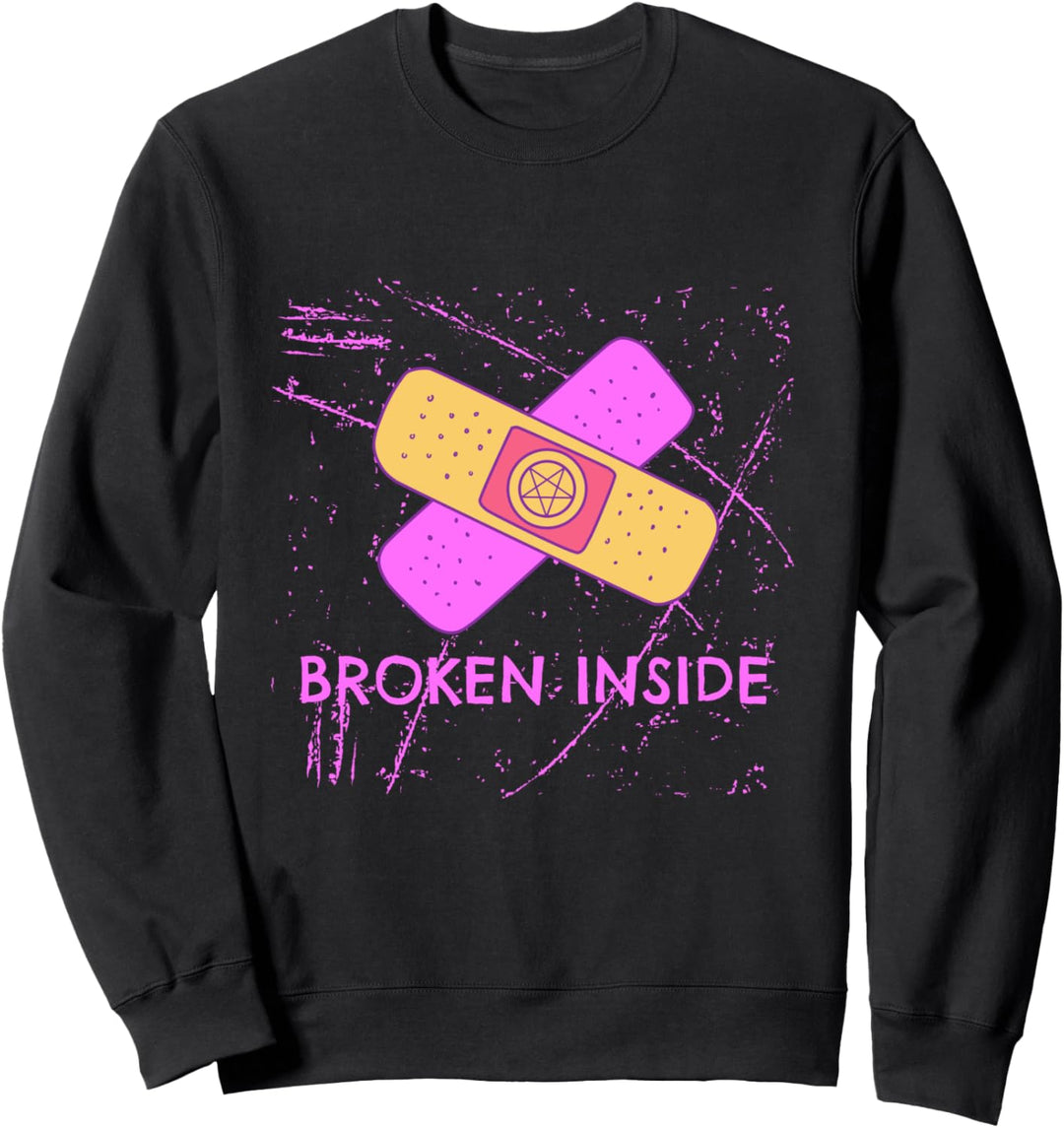 Broken Inside Pastel Goth Creepy Kawaii Sweatshirt