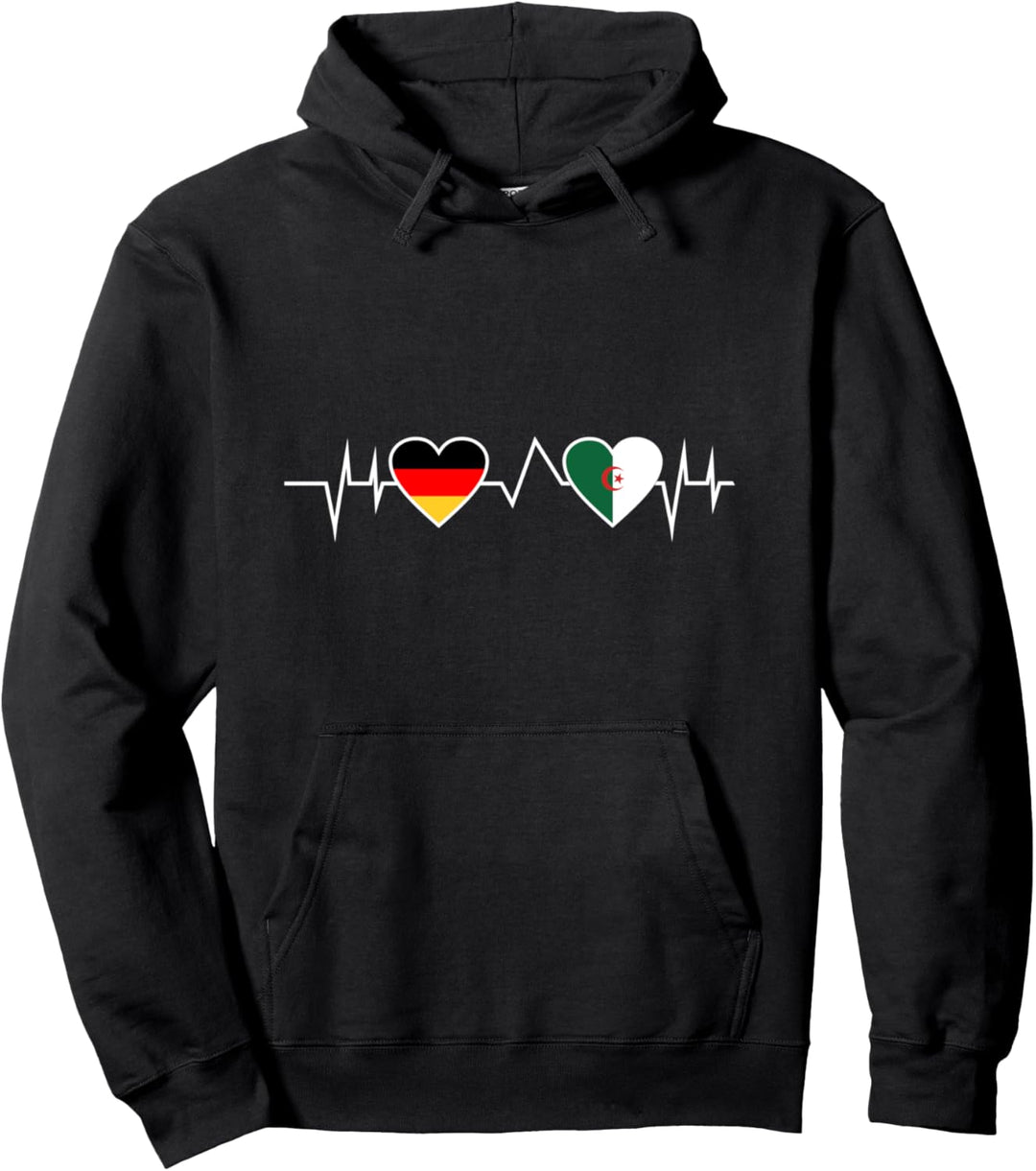 Algerier Deutscher Herzschlag Deutschland Algerien Pullover Hoodie