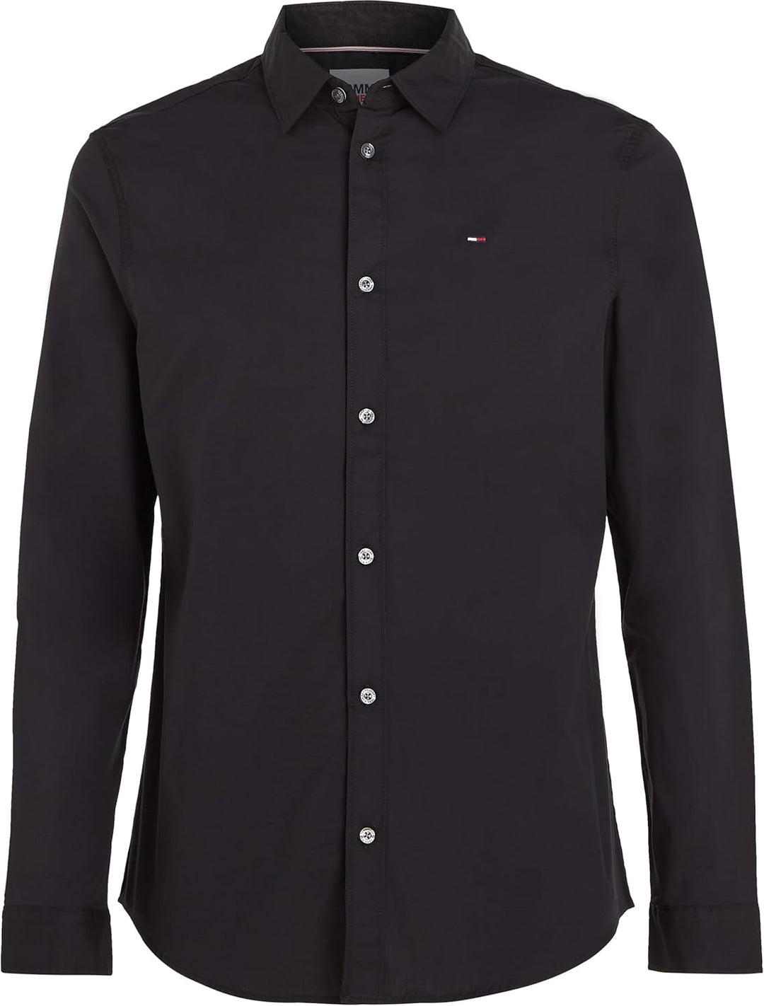 Tommy Jeans Herren Hemd Original Stretch Langarm XXS Black (Tommy Black), XXS Black (Tommy Black)