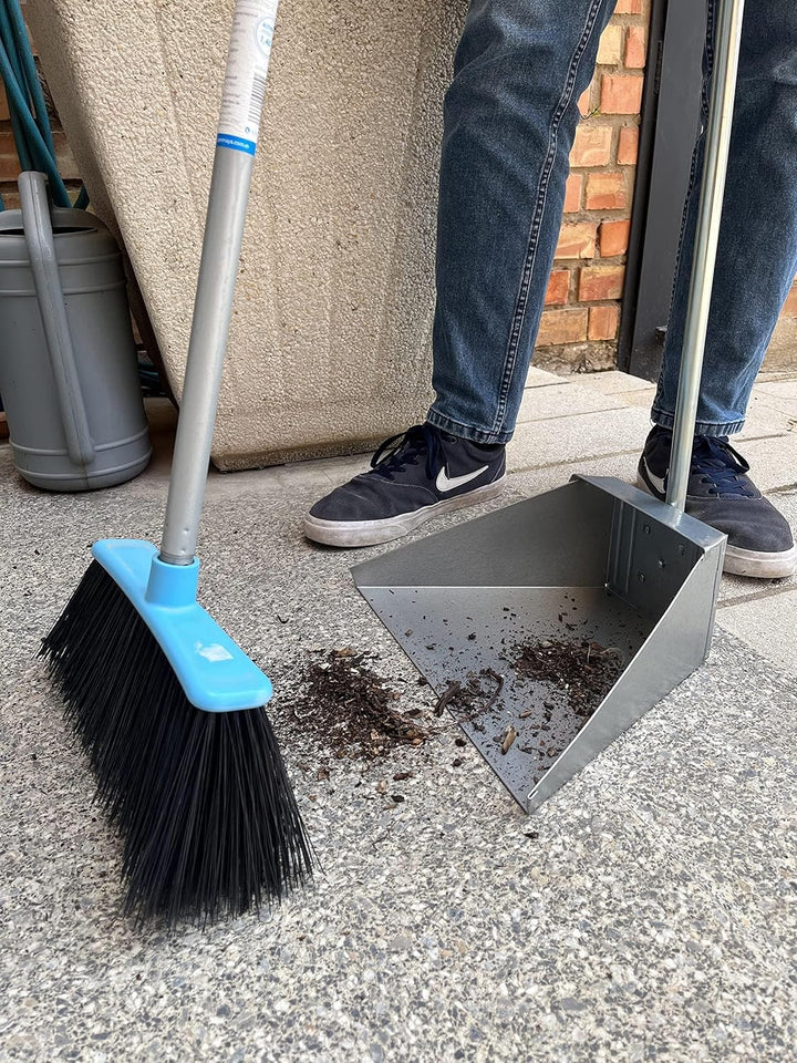 Maya Professional Tools 09025 Verzinkte Kehrschaufel mit Stiel, Farbige Griffe