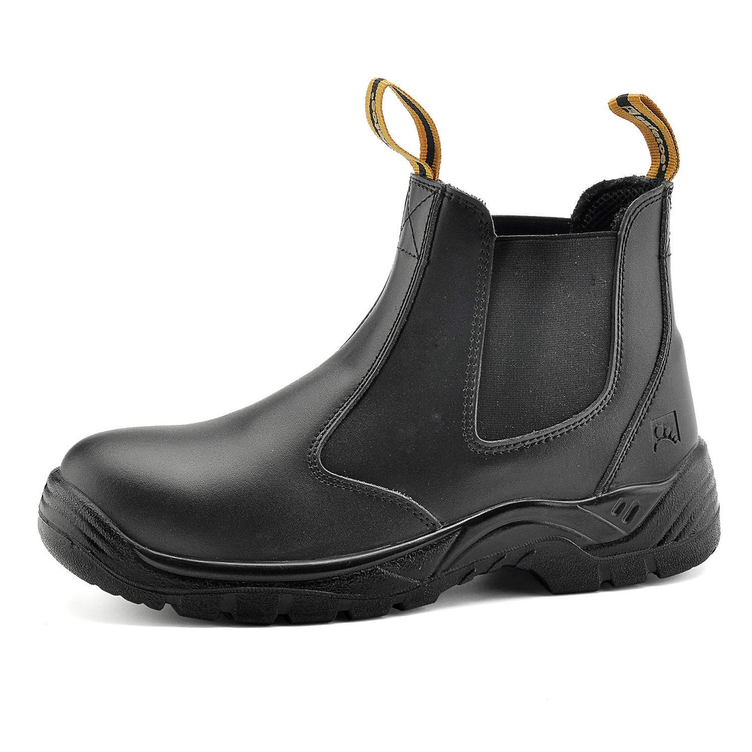 SAFEYEAR Sicherheitsstiefel Herren Arbeitsstiefel 8025-X mit Kuh Leder Stahl Zehe Stahl Mittelsohle