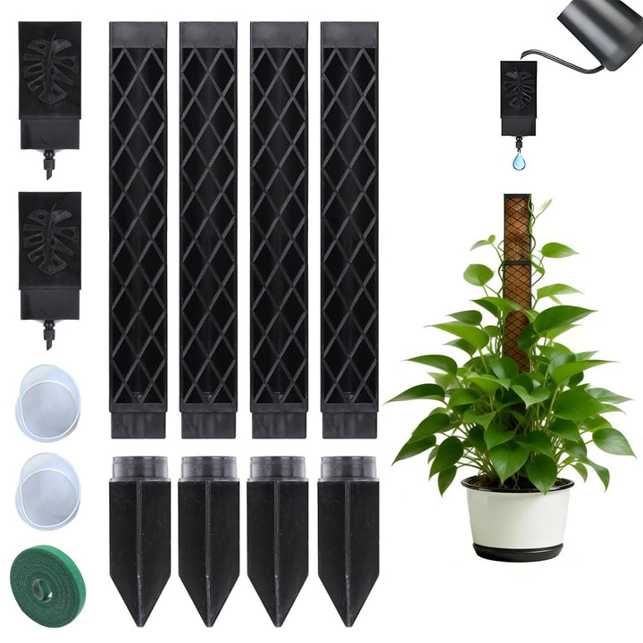 Moosstab für Monstera Rankhilfe Zimmerpflanzen, 4 Pcs Rankhilfe Monstera Pflanzstab Rankstäbe Plasti