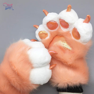 Furryvalley Fursuit Pfoten Handschuhe Kostüm Pelzigen Teilweise Cosplay Flauschige Löwe Bär Requisit