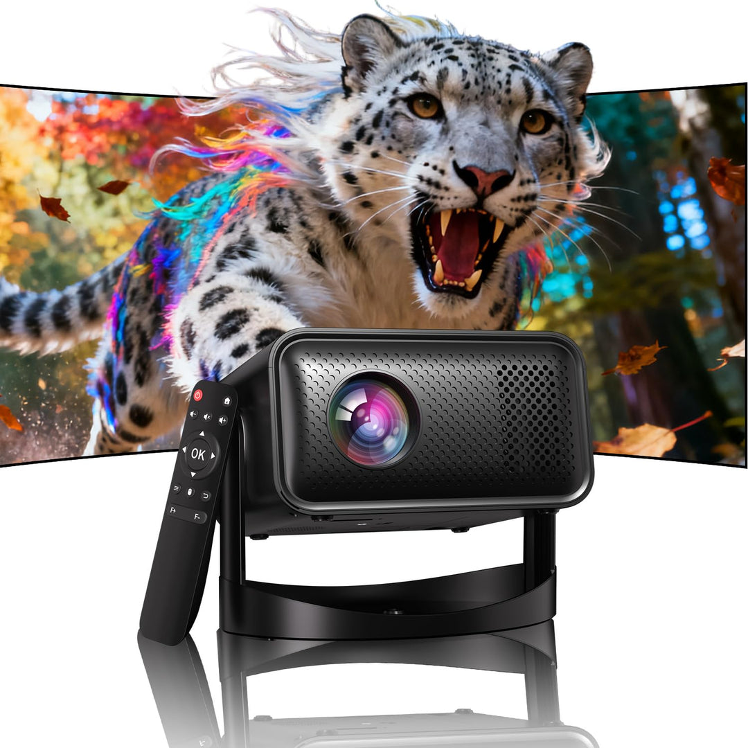 Mini Beamer Unterstützt 4K 1080P, UCOCARE Smart Projector Integrierte APP, Dual-WiFi & Bluetooth Pro