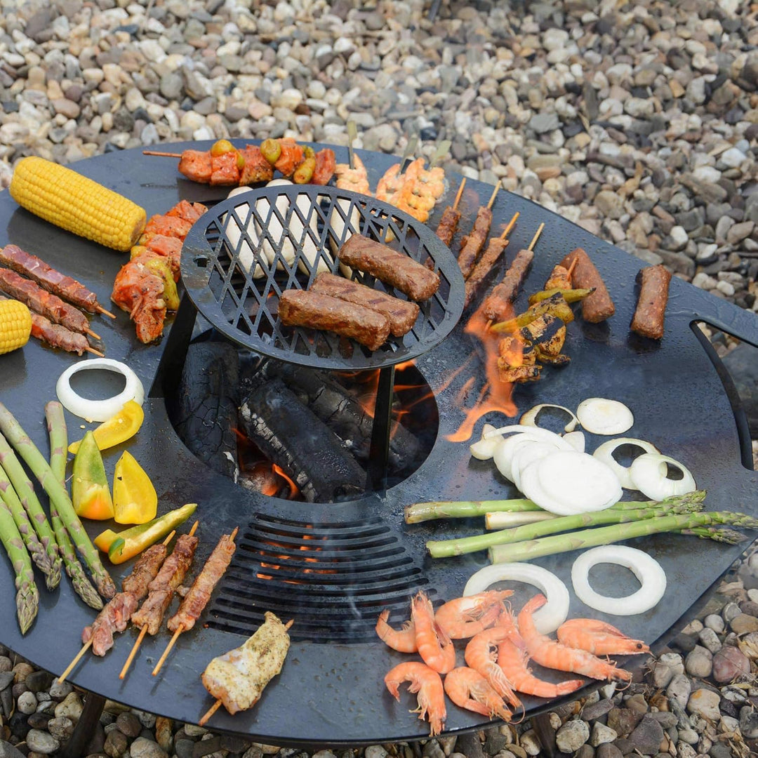 Grillplatte 80 cm Durchmesser 80 x 80 x 0.4 cm, 80 x 80 x 0.4 cm