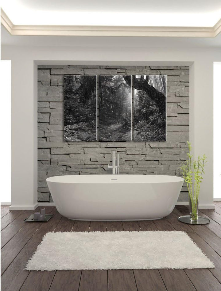 Pixxprint Mystischer Regenwald als Leinwandbild/Grösse: 3 Teilig (120x80 cm) cm/Wandbild/Kunstdruck/