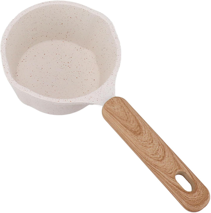 Antihaftbeschichteter Kleiner Topf, Kleiner Weisser Sossentopf, Milchtopf Mit Flachem Boden, Multifu
